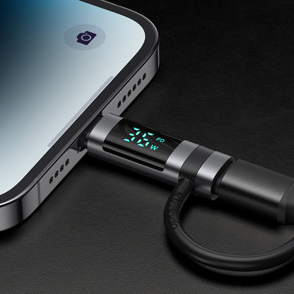 Adapter za podatke in polnjenje USB-C - Lightning McDodo OT-2610 Pigeon Display, črn