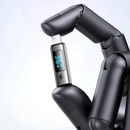 Adapter za podatke in polnjenje USB-C - Lightning McDodo OT-6100 Wales Display, črn