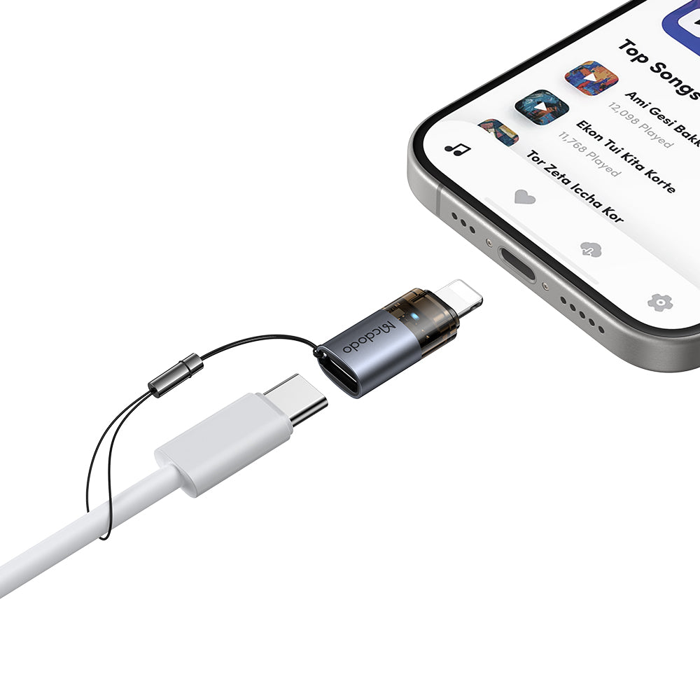 Adapter za podatke in polnjenje USB-C - Lightning McDodo OT-7630, črn
