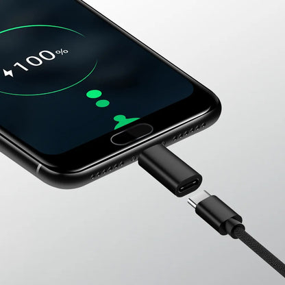 USB-C Data and Charging Adapter - Lightning / microUSB / USB-A Techsuit A19 TriFlashX 3in1, Black