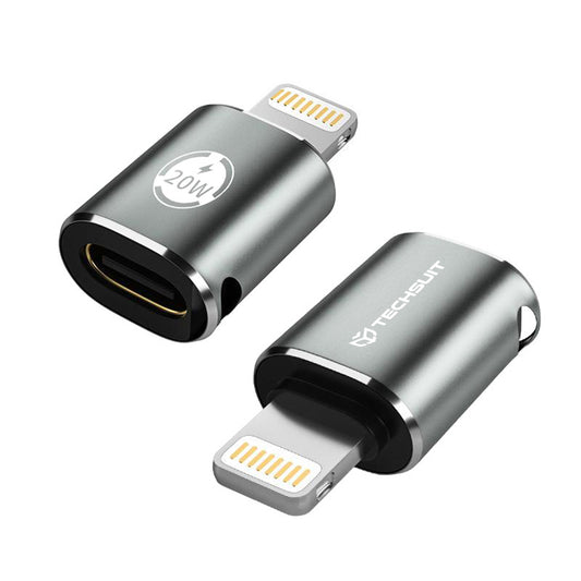 Adapter za podatke in polnjenje USB-C - Lightning Techsuit A11 TitanCoreX, Siv