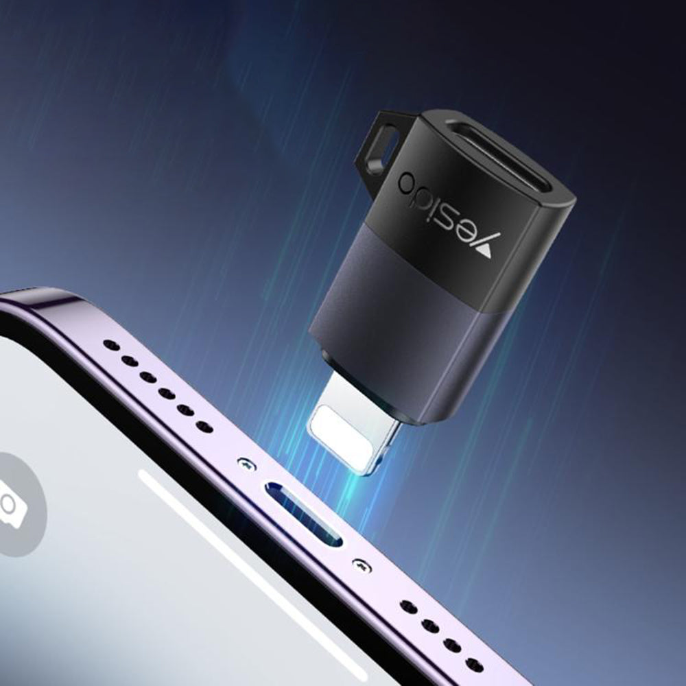 Adapter za podatke in polnjenje USB-C - Lightning Yesido GS27, siv