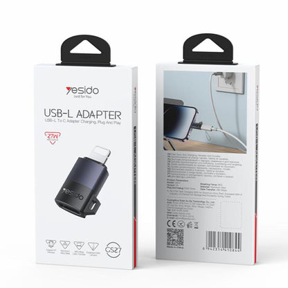 Adapter za podatke in polnjenje USB-C - Lightning Yesido GS27, siv