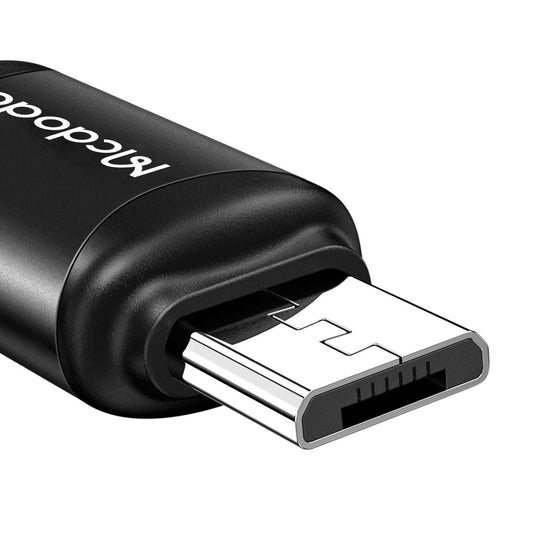 Adapter za podatke in polnjenje USB-C - microUSB McDodo OT-7690, črn