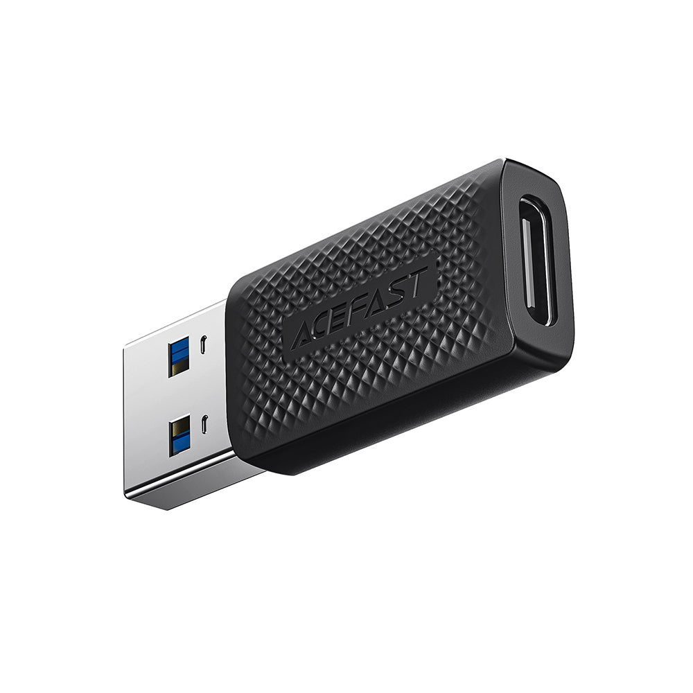 Adapter za podatke in polnjenje USB-C - USB-A Acefast J2, črn