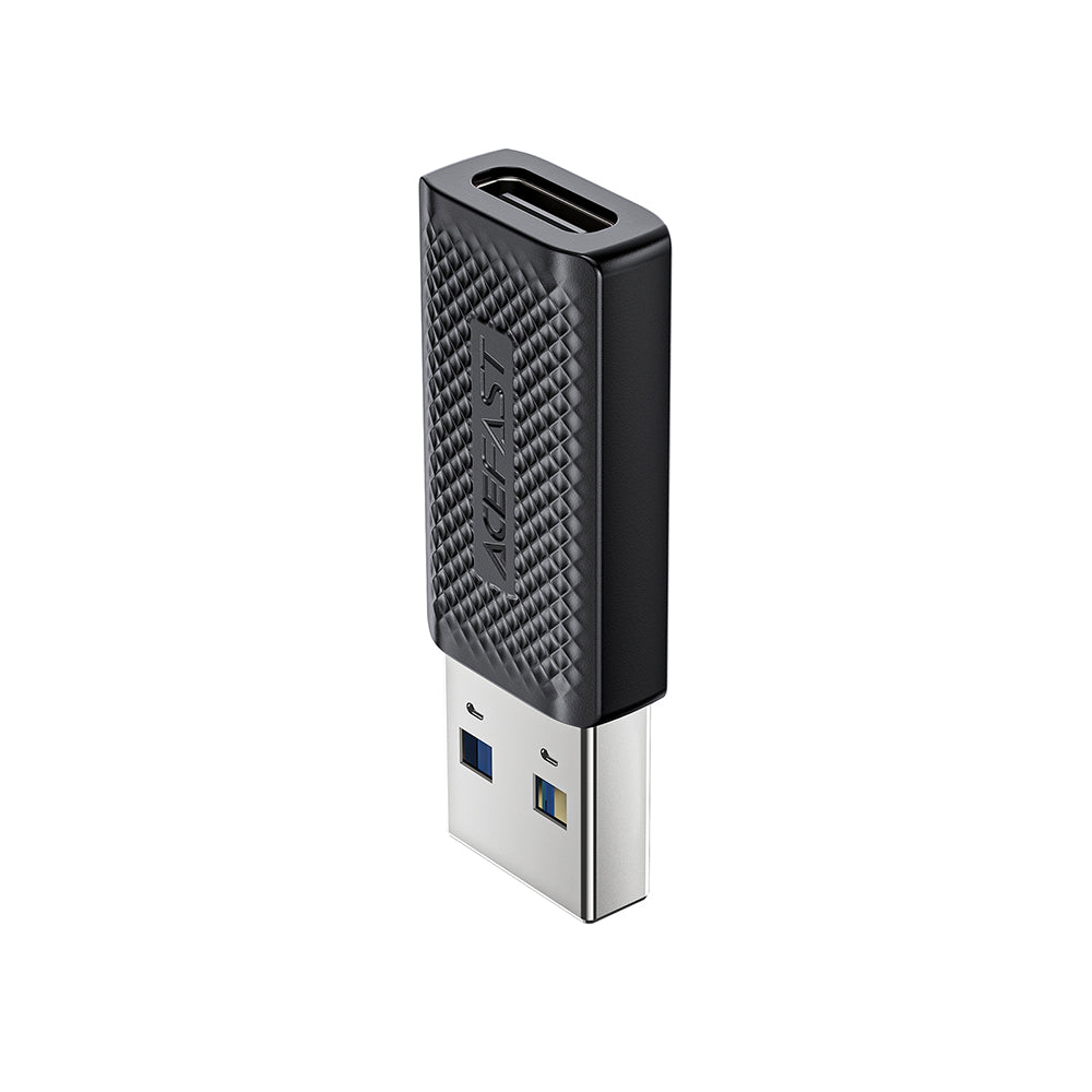 Adapter za podatke in polnjenje USB-C - USB-A Acefast J2, črn