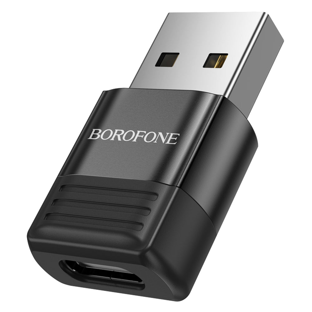 Adapter za podatke in polnjenje USB-C - USB-A Borofone BV18, črn