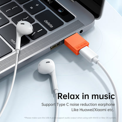Adapter za podatke in polnjenje USB-C - USB-A McDodo OT-6550, Oranžen