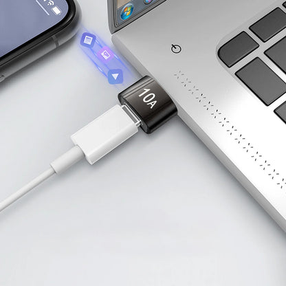 Adapter za podatke in polnjenje USB-C - USB-A Techsuit A7 HyperPort, črno oranžen