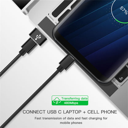 USB-C to USB-A Data and Charging Adapter Techsuit, Black