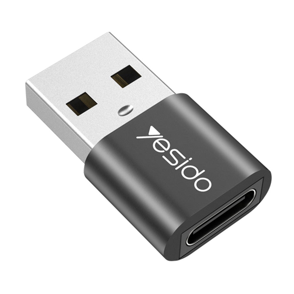 Adaptor za podatke in polnjenje USB-C - USB-A Yesido GS09, Črn