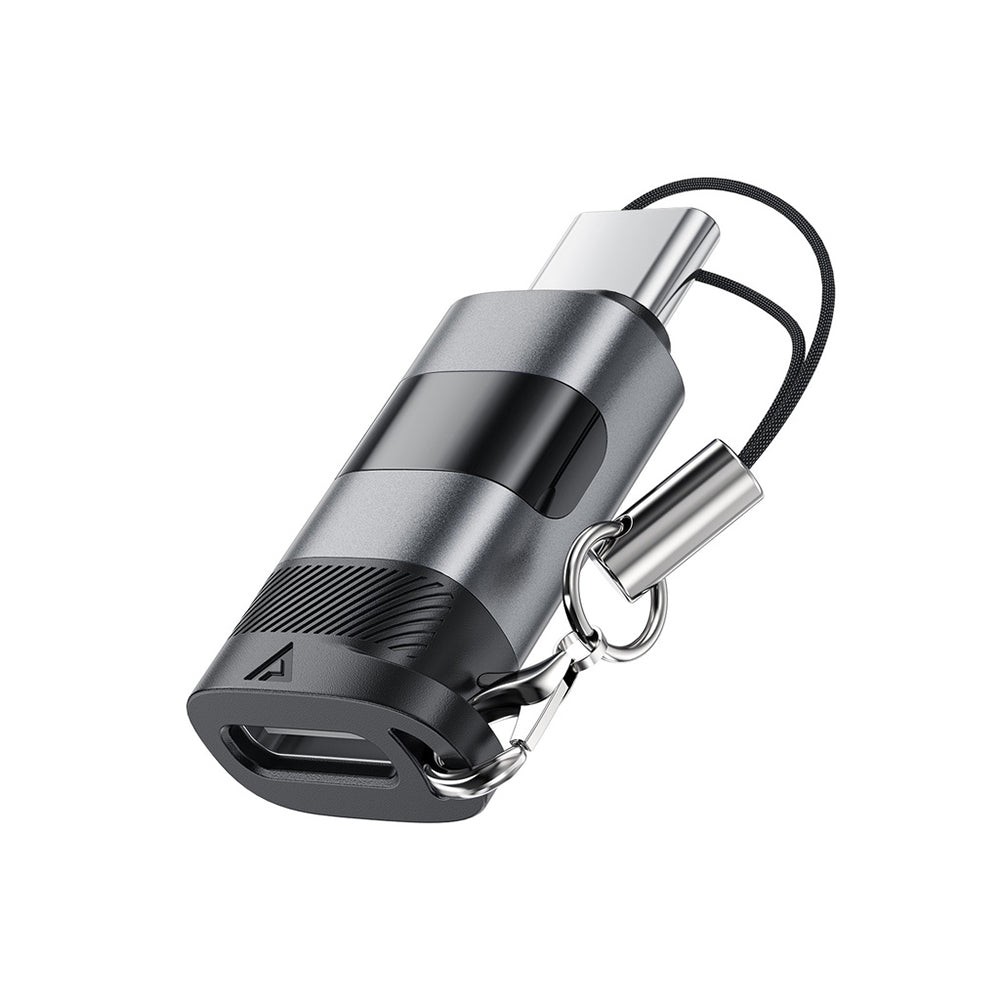 Adapter za podatke in polnjenje USB-C - USB-C Acefast J9 Display, Siv