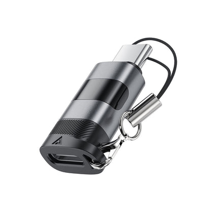 Adapter za podatke in polnjenje USB-C - USB-C Acefast J9 Display, Siv