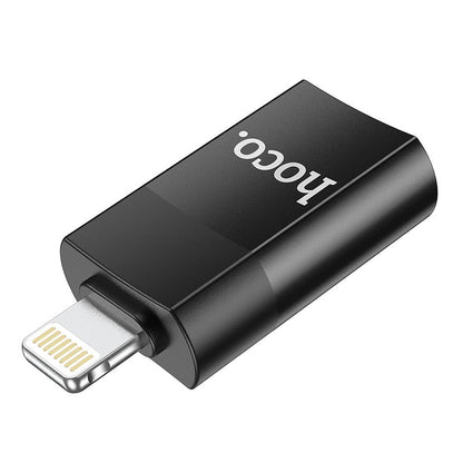 OTG adapter Lightning - USB-A HOCO UA17, črn