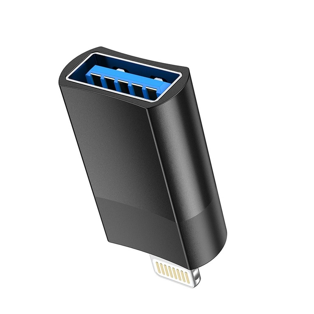 OTG adapter Lightning - USB-A HOCO UA17, črn