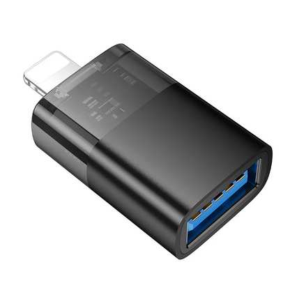 OTG Lightning adapter - USB-A HOCO UA36, Črn