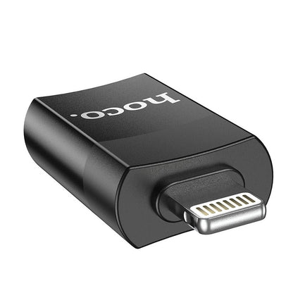 OTG adapter Lightning - USB-A HOCO UA17, črn
