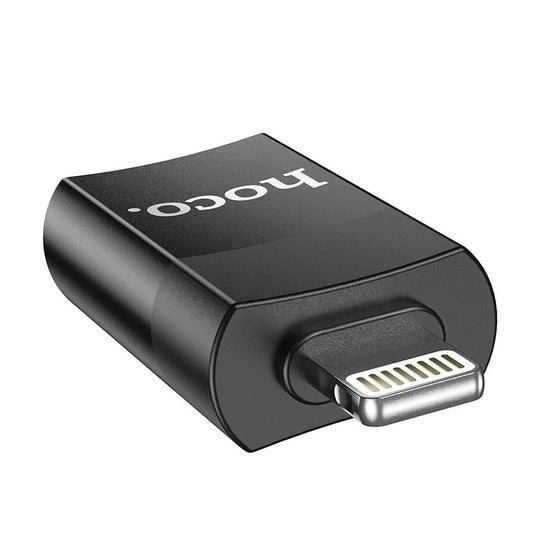 OTG adapter Lightning - USB-A HOCO UA17, črn