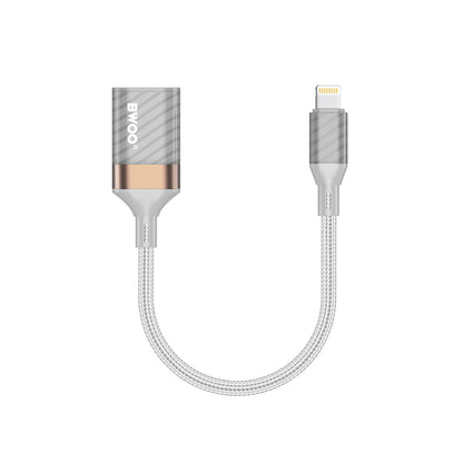 OTG adapter Lightning - USB-A BWOO BZ70, siv