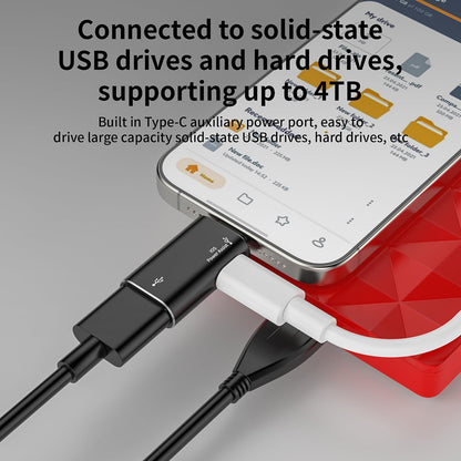 OTG adapter Lightning - USB-A Techsuit A18 AluVoltX, črn