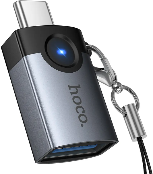 OTG USB-C - USB-A adapter HOCO UA46C, Siva