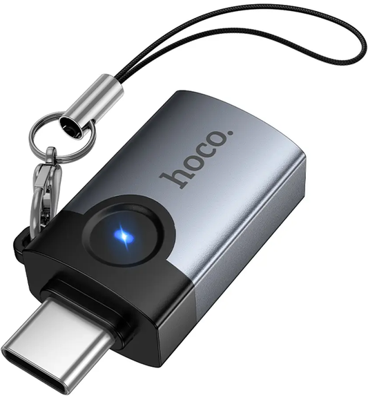 OTG USB-C - USB-A adapter HOCO UA46C, Siva