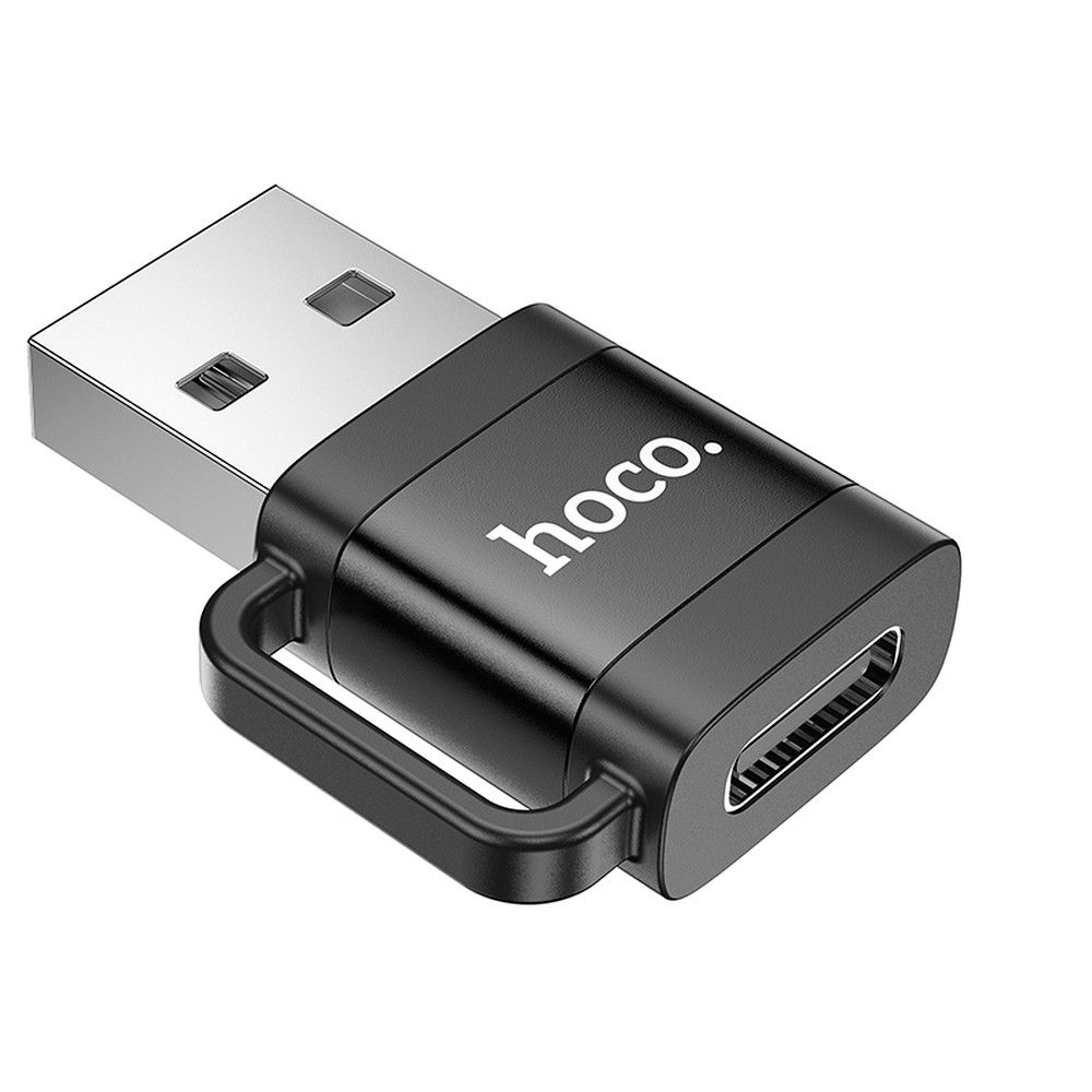 Adapter za podatke in polnjenje USB-C - USB-A HOCO UA31D, Črn