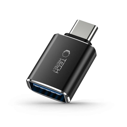 OTG adapter USB-C - USB-A Tech-Protect Ultraboost, črn