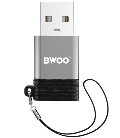 USB-C to USB-A Data and Charging Adapter BWOO BZ-38, Gray