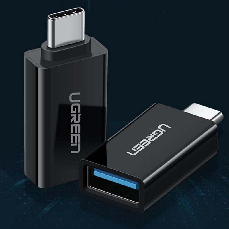 OTG adapter USB-C - USB-A UGREEN US173, črn