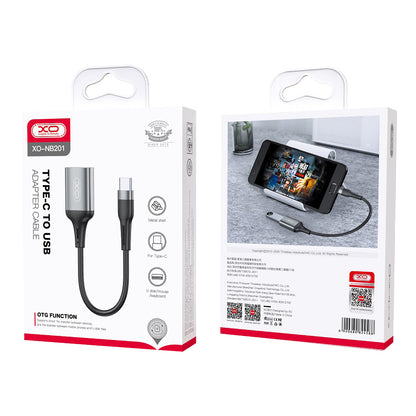 OTG adapter USB-C - USB-A XO Design NB201, črn