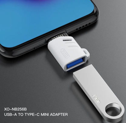 OTG adapter USB-C - USB-A XO Design NB256B, Bel