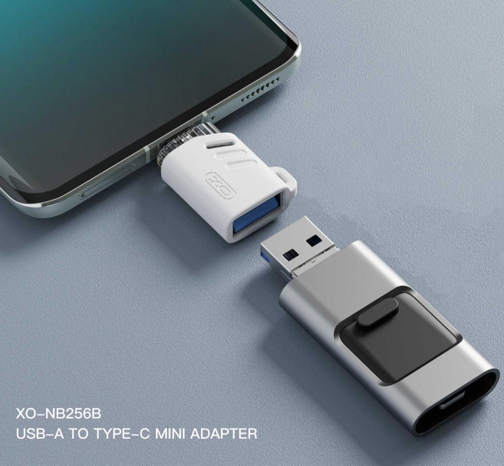 OTG adapter USB-C - USB-A XO Design NB256B, Bel
