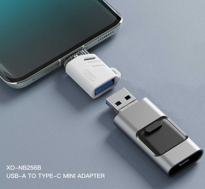 OTG adapter USB-C - USB-A XO Design NB256B, Bel