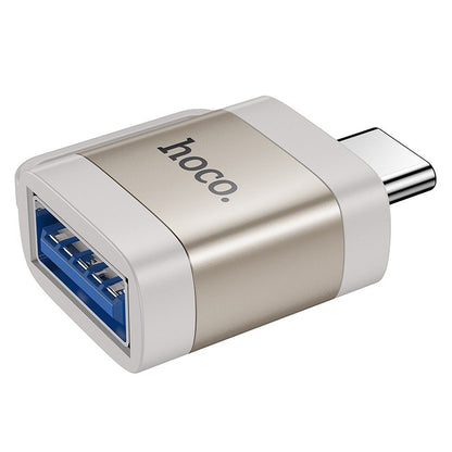 OTG adapter USB-C - USB-A HOCO UA31C, siv