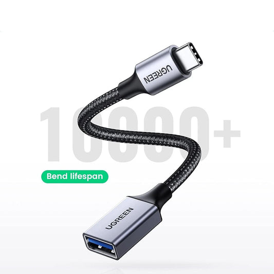 OTG USB-C - USB-A adapter UGREEN US378 (70889), Siva
