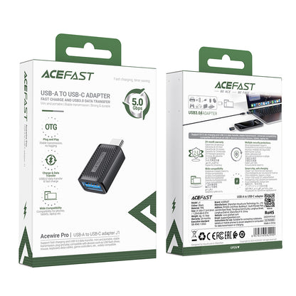 OTG adapter USB-C - USB-A Acefast J1, črn