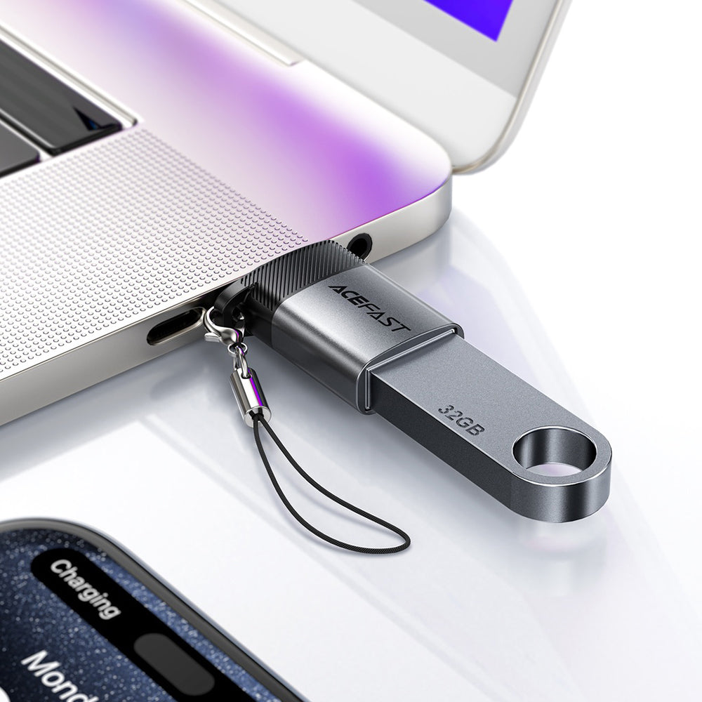 OTG adapter USB-C - USB-A Acefast J7, siv