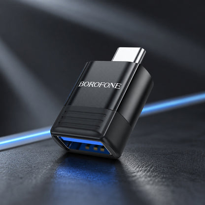OTG USB-C - USB-A adapter Borofone BV18, Črn