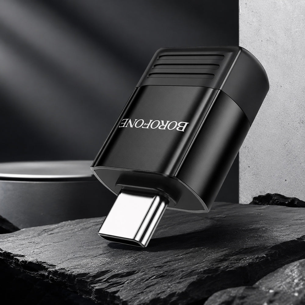 OTG USB-C - USB-A adapter Borofone BV18, Črn