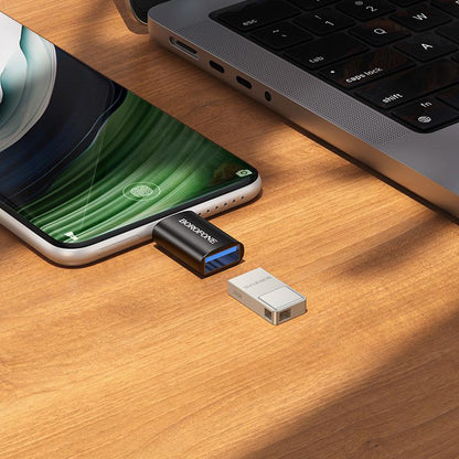 OTG USB-C - USB-A adapter Borofone BV26C, Črn