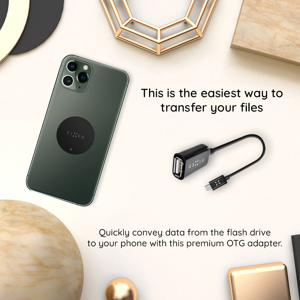 Adaptor OTG USB-C - USB-A Fixed, Črn