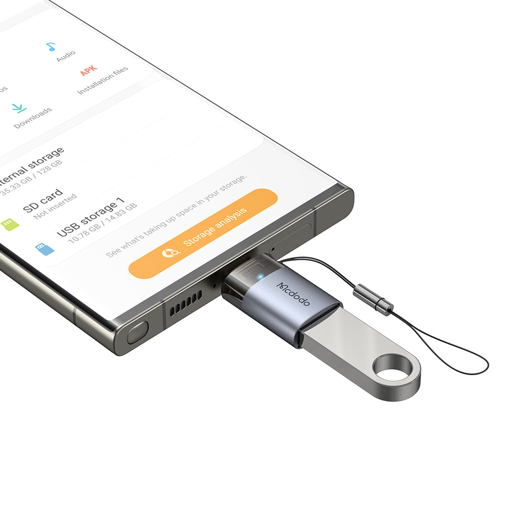 OTG adapter USB-C - USB-A McDodo OT-7400, črn