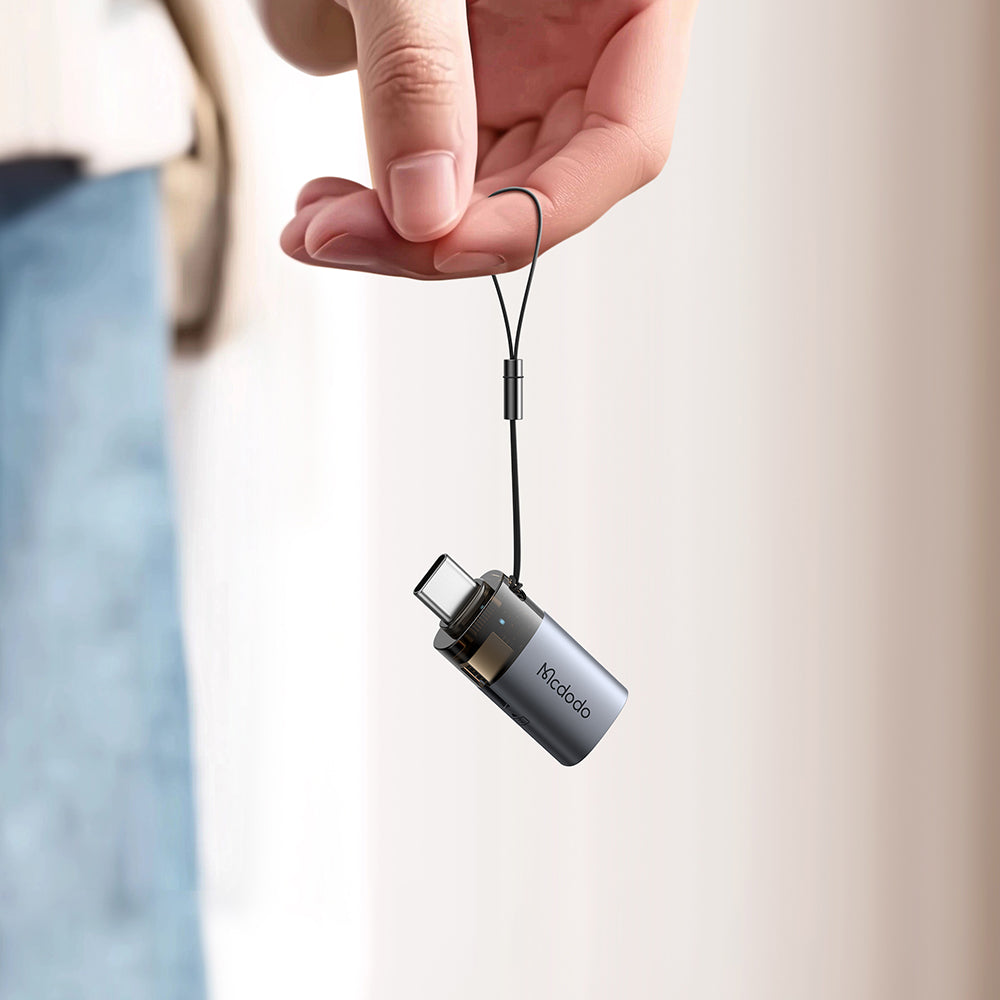 Bralec kartic USB-C McDodo OT-7600, USB-A (OTG) - microSD, črn