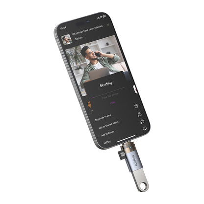 Bralec kartic USB-C McDodo OT-7600, USB-A (OTG) - microSD, črn