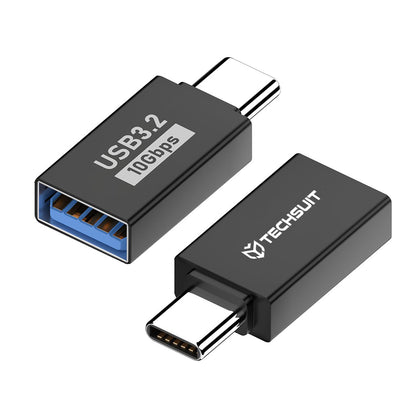 OTG adapter USB-C - USB-A Techsuit A14 AluCoreX, črn