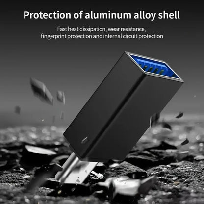 OTG adapter USB-C - USB-A Techsuit A14 AluCoreX, črn