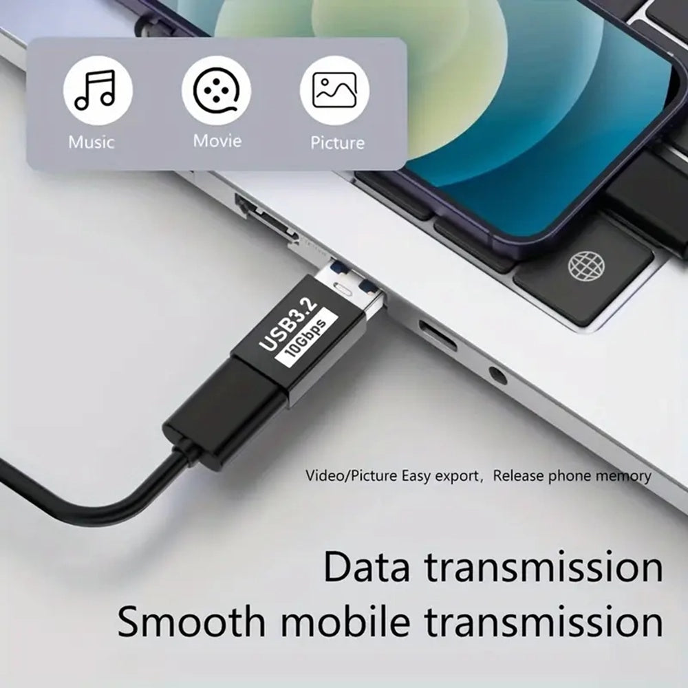 OTG adapter USB-C - USB-A Techsuit A14 AluCoreX, črn