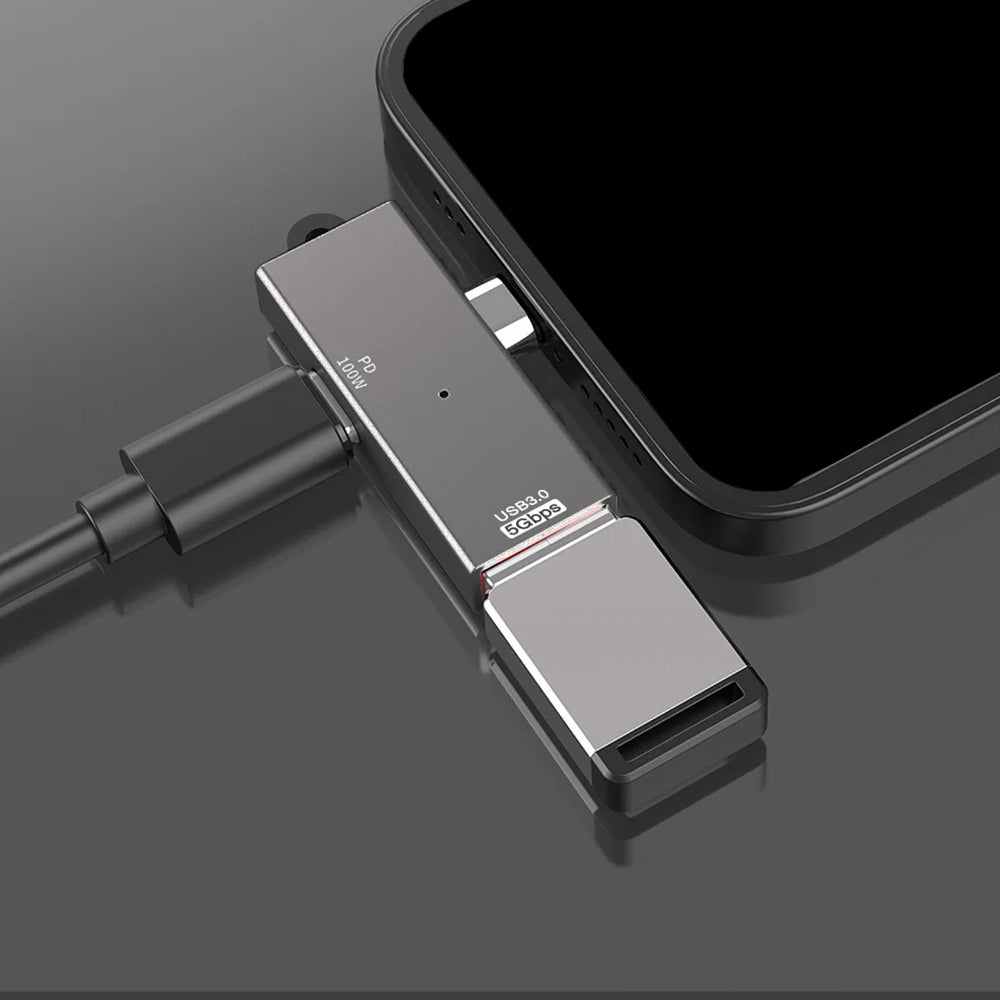 OTG adapter USB-C - USB-A Techsuit A21, Siv