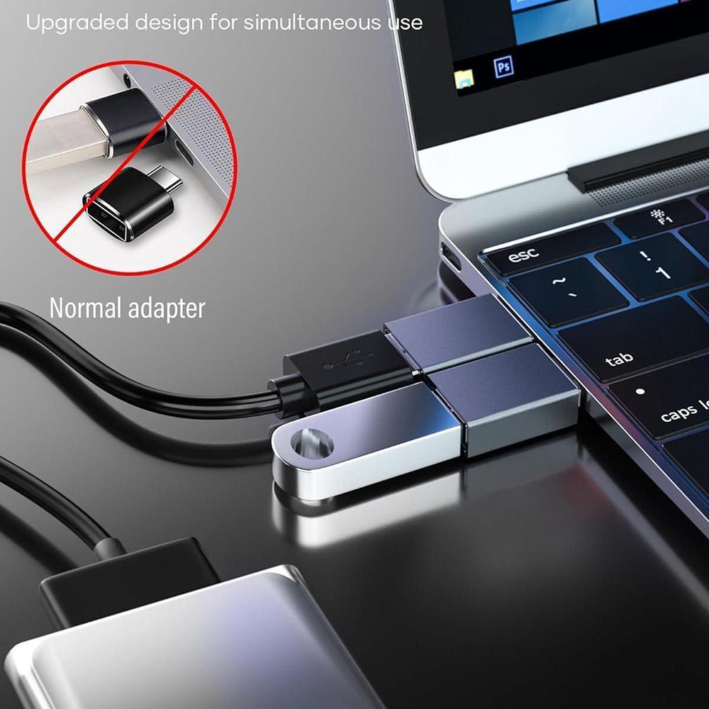 OTG adapter USB-C - USB-A Techsuit A8 SlateVolt, Siv